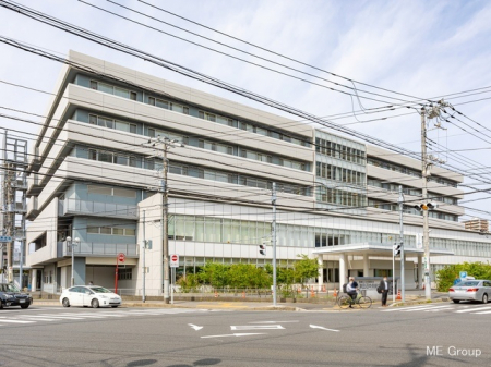 周辺環境　病院 1260m 津田沼中央総合病院